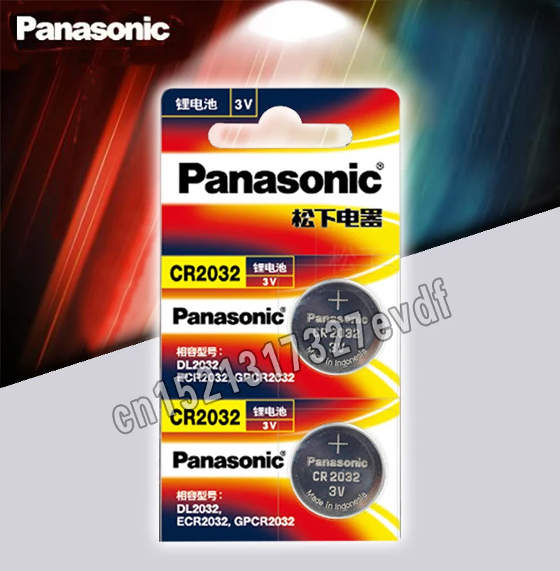 

Panasonic Original 2pcs/lot cr 2032 Button Cell Batteries 3V Coin Lithium Battery For Watch Remote Control Calculator cr2032