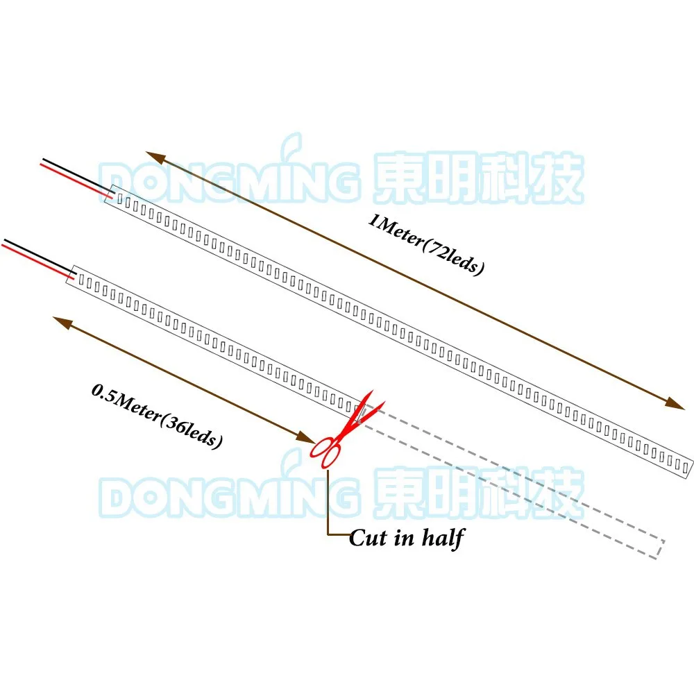 5 шт./лот 36/72 светодиодный s 0,5 м светодиодный бар светильник smd 5050 5630 7020 8520 4014 2835 12V светодиодный luces Светодиодные ленты белый/теплый белый/RGB, софиты для шкафа