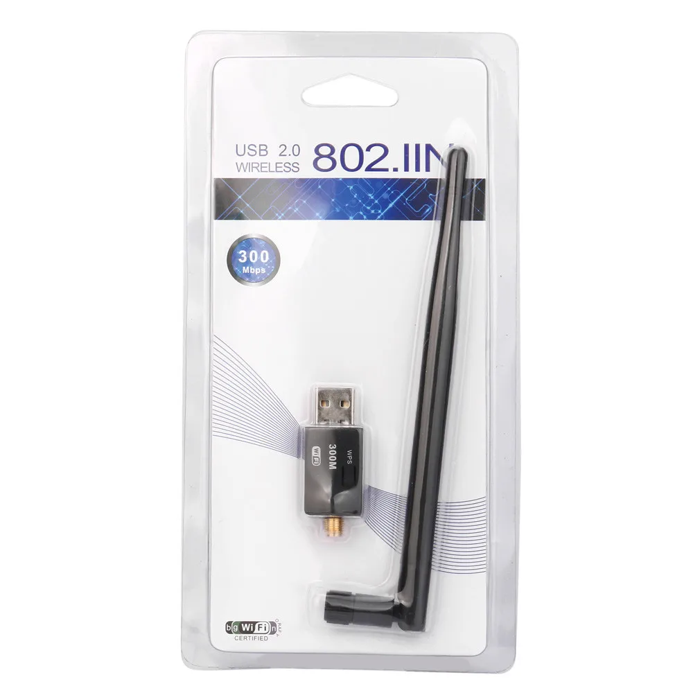 300 Мбит/с USB Wi-Fi Беспроводной адаптер сетевой адаптер LAN Карта 802.11n/g/b Антенна хост интерфейс Высокая скорость USB2.0/1,1 интерфейс