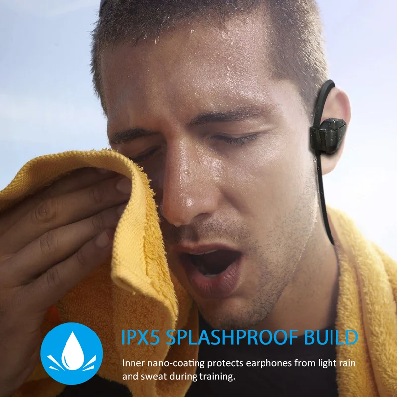 BlitzWolf Sport Earhooks Earphone Wireless bluetooth V4.1 Headset IPX5 Waterproof Heavy Bass Headphones With Mic For Phone