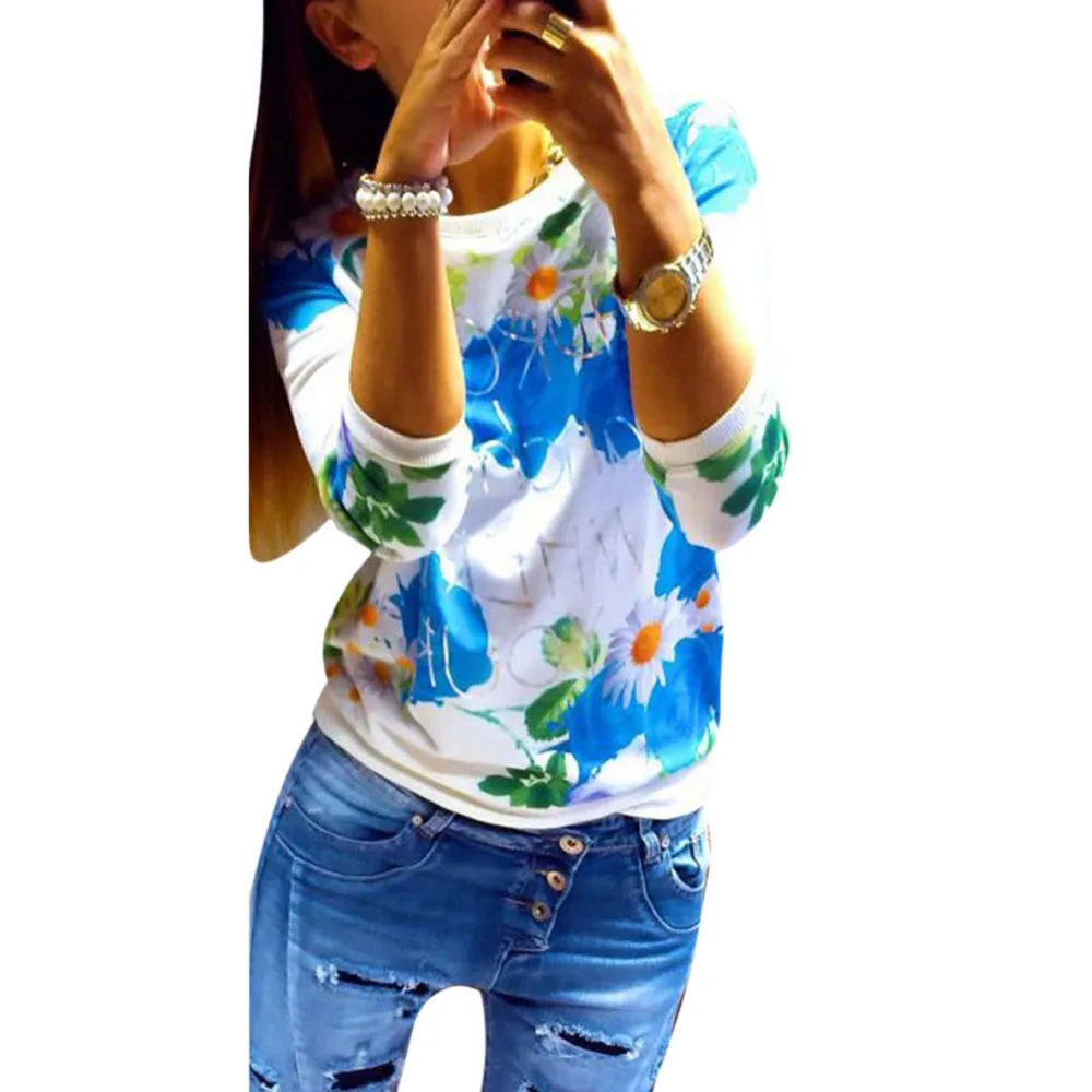 Hot ! New Spring Autumn Fall Women Long Sleeve Printed Casual Hoodies Sweatshirt Girls Tops