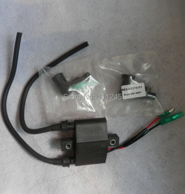 

IGNITION COIL W/ SPARK PLUG BOOT OLD TYPE FIT YAMAHA 40HP MARINE BOAT OUTBOARD IGNITOR MAGNETO STATOR PARTS