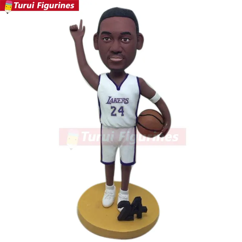 Basket Personalizzata Figurine Sport Regalo Fidanzato Lakers Bobble Head Figurine Di Argilla Lakers Regalo Di Natale Fidanzato Christma