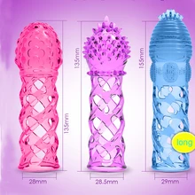 G Point Stimulation Delay Ejaculation Penis Bigger Condom Vagina Massage Reusable cock Ring Particle Sleeve Screw Sex Toy Dildo