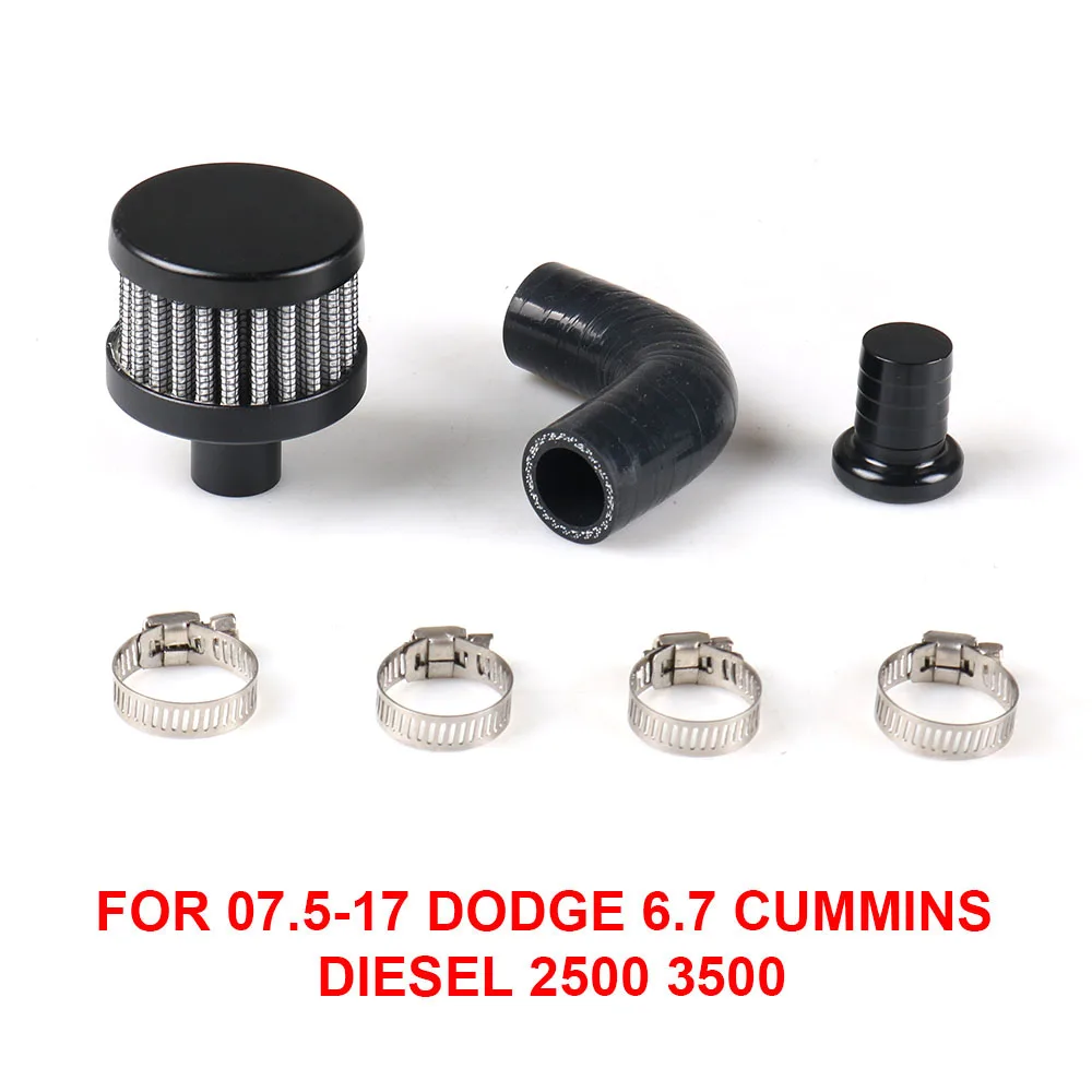 Dynoracing Crank чехол Vent Reroute Kit для 07,5-17 Dodge 6,7 для Cummins дизельный 2500 3500