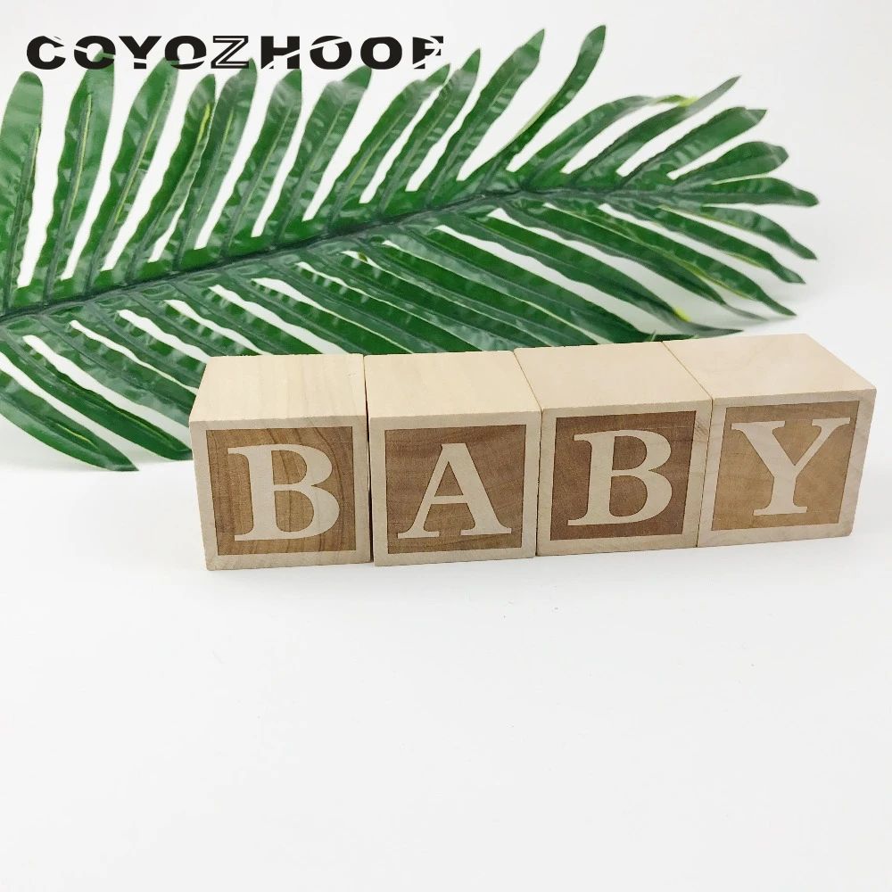 Nursery Baby 26Pc Letter Blocks Toy 4cm Alphabet Blocks Rustic Baby Girl or  Boys Decor Christmas Kids Gifts Children Toys - AliExpress