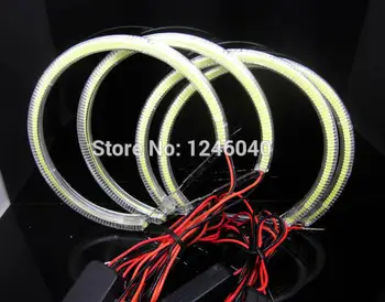 

4PCS*131mm COB Angel eyes halo ring kit set for BMW E36 E38 E39 E46 Coupe Sedan 4D Projector 1992-2005 LADA VAZ BA3 2106 White