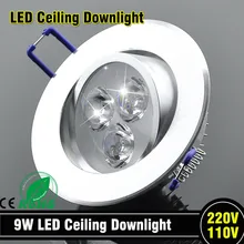 9 Вт потолочный Epistar светодиодный потолочный светильник Встраиваемый Точечный светильник AC85-265v для домашнего освещения светодиодный светильник