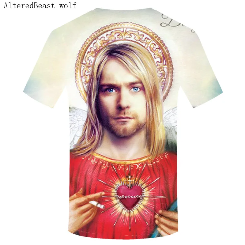 Мужская футболка Nirvana Kurt Cobain, Harajuku Song, лирика, принт в рамке, рок-звук, мужская летняя одежда, негабаритная футболка