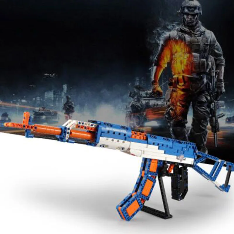 Новинка 2019 модель оружия WW2 в стиле милитари Desert Eagle AK47 M1 P90 M4A1 строительные блоки