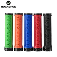 ROCKBROS Soft 3D Anti-skid Lock On Handle Bar Cycling Parts Bike Accessories TPR Rubber Bike Grips Bicycle Handlebar Mtb Grips