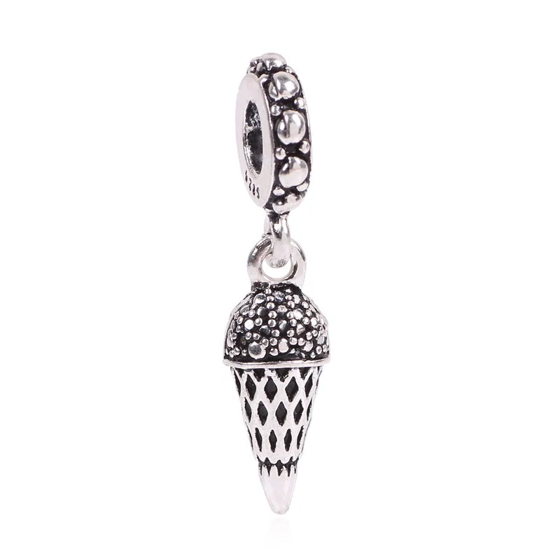 

2019 New Arrival Hot Sale 925 Silver Beads Ice cream European Charms Bead Fit Pandora Style Bracelet Original DIY Jewelry Making