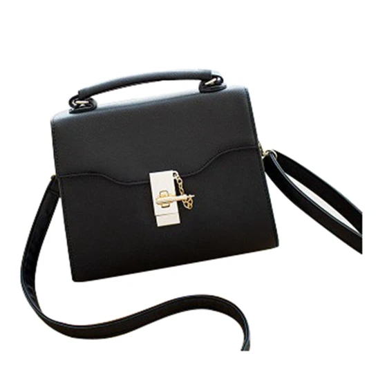 

Ladies shoulder Messenger hook small square bag handbag, Black Daily OL Small