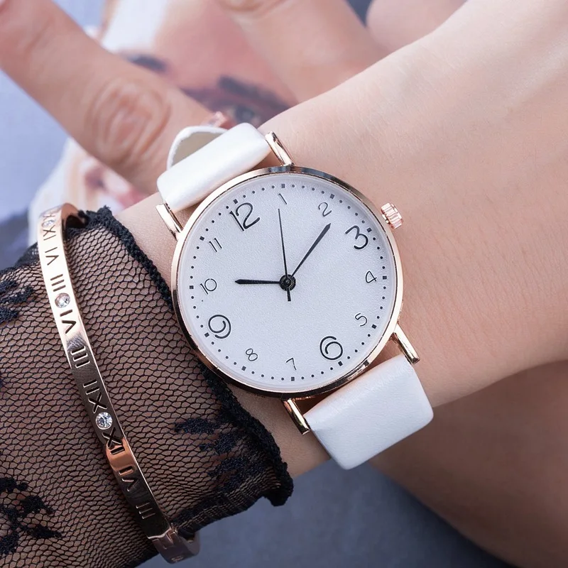 

AICSRAD 2019 Simple Clock Female Watches Fashion Leather Luxury Stainless Steel Watch Women Quartz Gift for Ladies Wristwatch