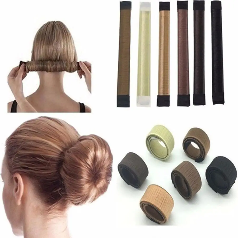 

1Pcs New Women Hair Bun Maker Easy Magic Donut Styling Band Twist Updo Holder DIY Tool Hair Styling Tool
