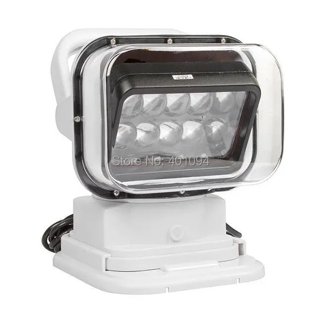 

7" 50W CRE 10*LED*5W Search Light Offroad Wireless Remote Control 360 Degree Rotating Spot Beam 12V/24V 6500lm Black / White