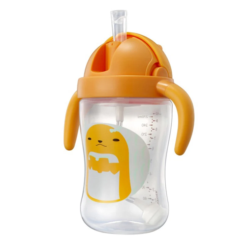 newborn baby water bottle 180ml/270ml wide mouth kids Drinkware with handle straw bottle Slide cover leakproof cup newborn baby water bottle 180ml/270ml wide mouth kids Drinkware with handle straw bottle Slide cover leakproof cup