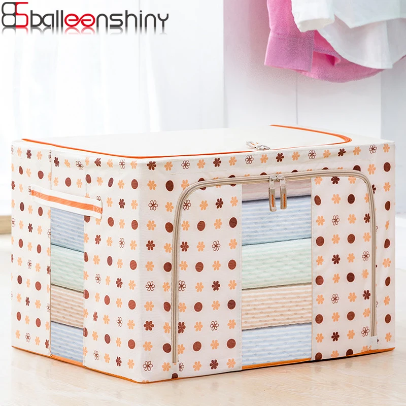 

Removable Washable Quilt Storage bag Oxford Cloth Steel Frame Storage Box Ultra-large Capacity Clothes Organizer