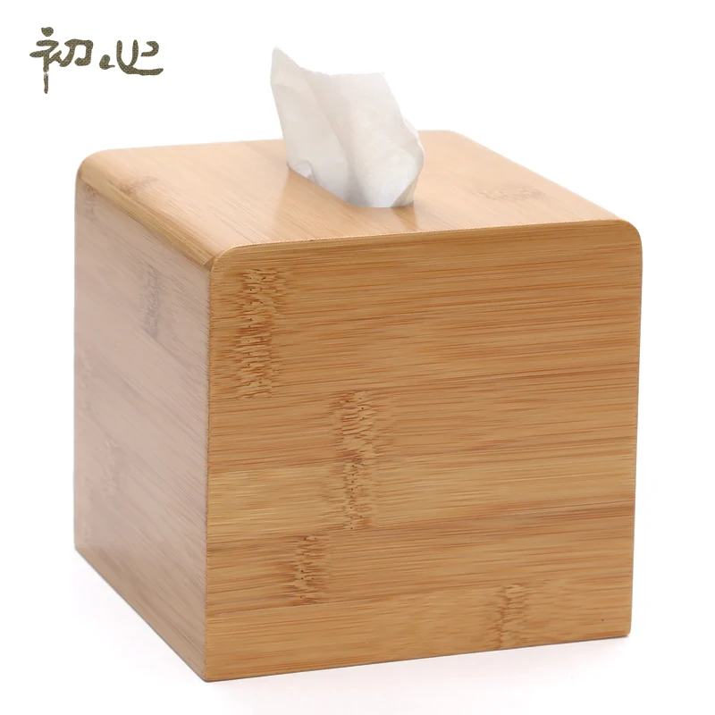 

Square bamboo tissue box home american roll paper paper case household tissue holder