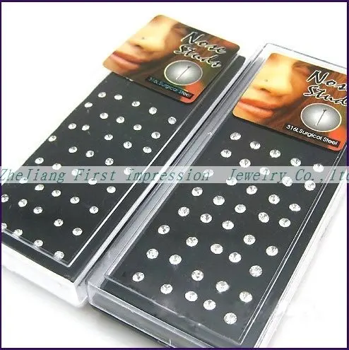 New Arrival Hot Sale Body Piercing White Zircon Nose Ring For Girl Women Promotional Gift Free Shipping 200pcs/lot | Украшения и