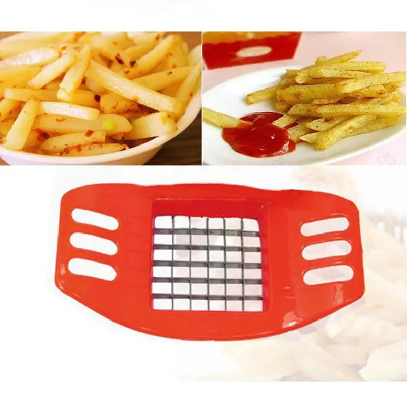 

Simple Stainless Steel+ABS French Fry Cutter Potato Vegetable Slicer Chopper Chips Making Device for Fries Kitchen Cooking Tools