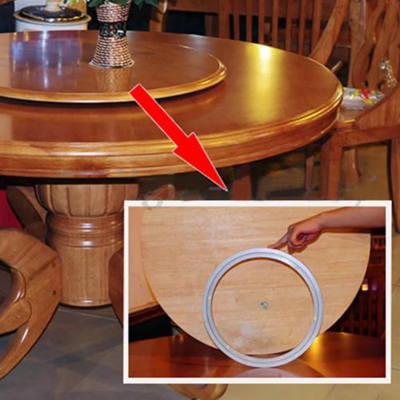 

cubiertos de acero inoxidable aparelho de jantar Aluminum Lazy Susan Rotating Bearing Turntable Turn Table Round Swivel Plate