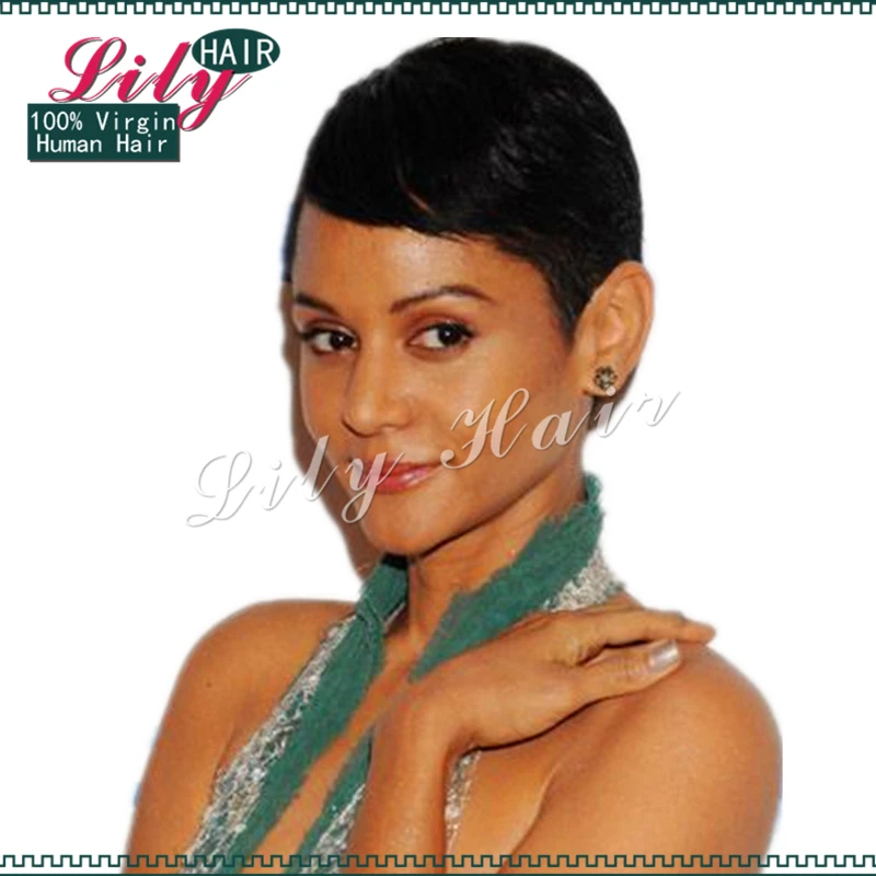 Mode Chic Pas Cher Femmes Coupe De Lutin Coiffures Humain