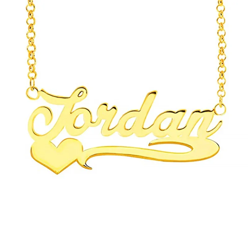 

New Custom Necklace for Women Girls Gold Love Heart Name Statement Necklace Personalize Pendants Necklaces Special Jewelry Gift