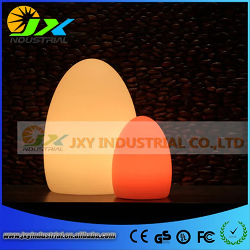 

RGB color led egg light lamp PE material plastic furniture remote, floating led illuminated swimming pool egg light
