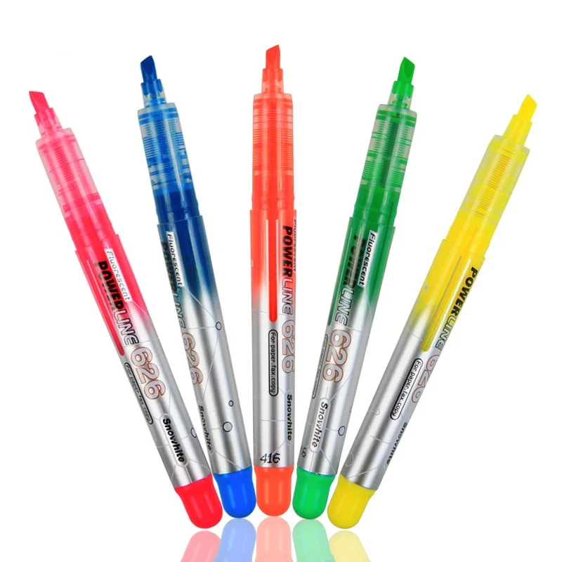 30 pcs/Lot Free ink highlight pen Pink Blue Yellow color highlighter marker Stationery office