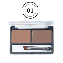 2 Цвет бровей Пудра с кистью Водонепроницаемый натуральный набор косметики для макияжа Тени для век WH998