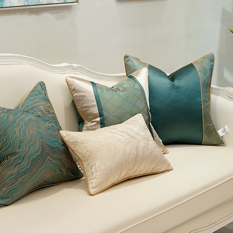 Multi-Function Light Luxury Simple Retro European Pillow Sofa Bedroom / Living Room Bed Big Back Cushion Pillowcase