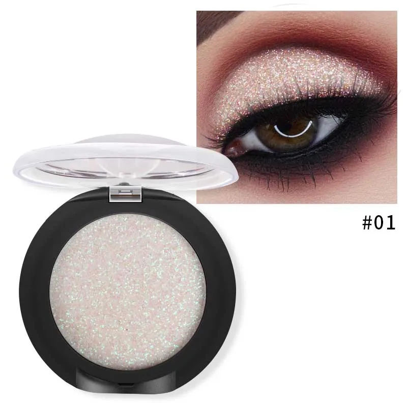 Pudaier Glitter Eyeshadow Palette Yeux Sombra Makeup Metallic Festival Eye Shadow Powder Shimmer Maquiagem Blue Eye Cosmetics