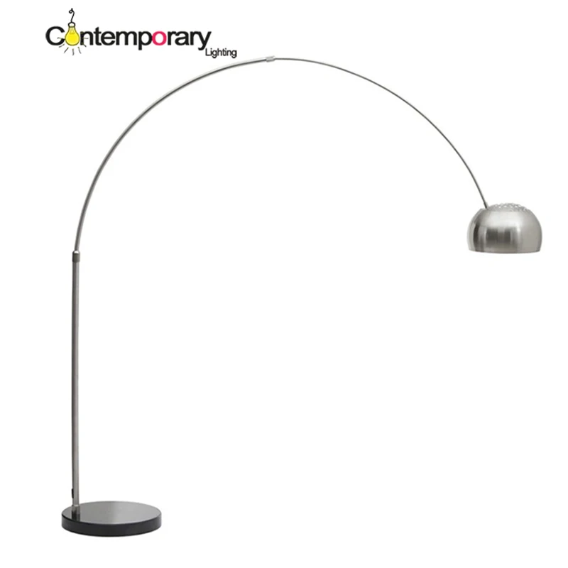 

Nordic E27 chrome Black marble LED folding rotary Arc floor lamp for office work and study lamp bedroom living room study