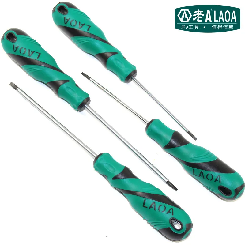 LAOA4pcsTriangleScrewdriverS2AlloySteelDoubleColorHandle