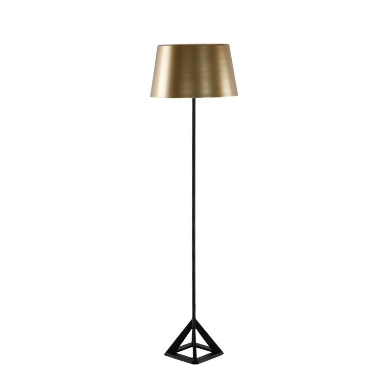 

Simple Modern Floor Light gold color metal Nordic Triangle Iron Table Lamp Office Bedside Table Desk E27 6W LED lamp collection