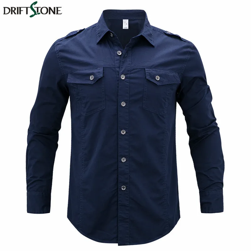 

Men Military Breathable Long Sleeve Shirt Slim Fit camisa masculina Khaki Blue Army Green Shirt Tactical Clothing
