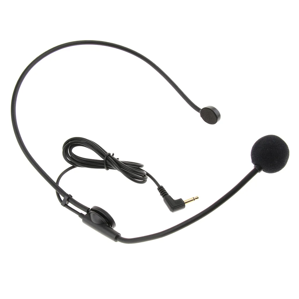 Professional 3.5mm Earphone Earhook Headset Microphone Uni-directional Mic for Tour Guide Teaching Lecture