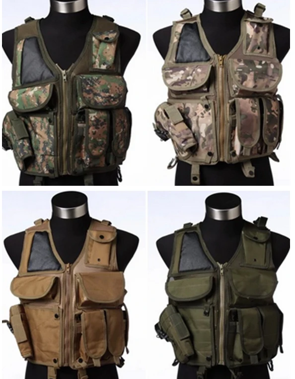 

Tactical Vest CS Airsoft Combat Vest Hunting Military MOLLE Nylon Paintball Vest