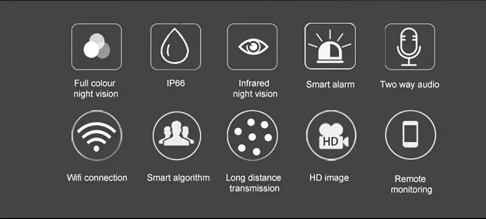 PTZ камера WiFi ip 2MP цилиндрическая камера полноцветная камера ночного видения Водонепроницаемая наружная камера безопасности wifi умная ip-камера onvif