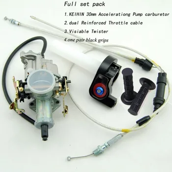 

PZ30 IRBIS TTR250 Tuning Tuned Accelerating Pump For Keihin 30mm Carburetor+Cable+Grips+ Visiable Twister
