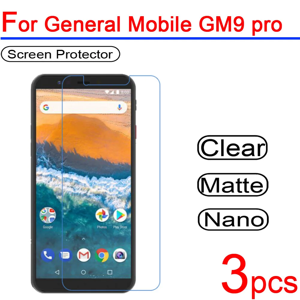 

3pcs ultra clear Soft LCD For General Mobile gm9 pro Screen Protectors guard Cover For General Mobile gm 9 pro Protective Film