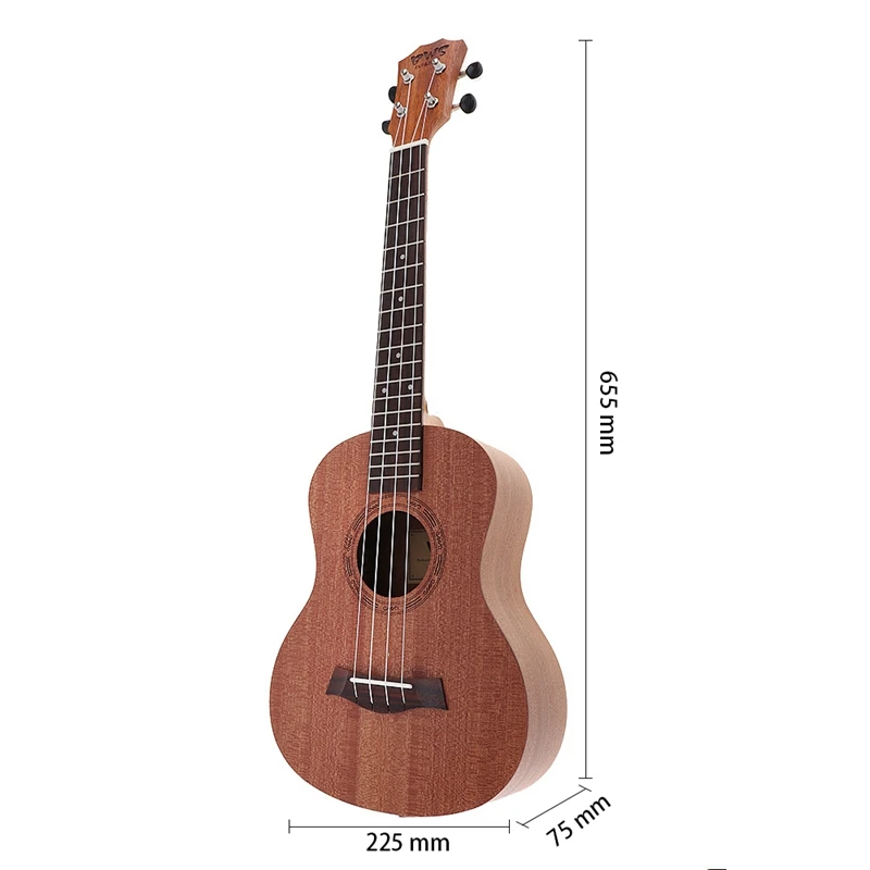 BWS EST & 1988 26 дюймов красное дерево 18 лад Tenor Ukulele акустическая Cutaway гитара деревянная