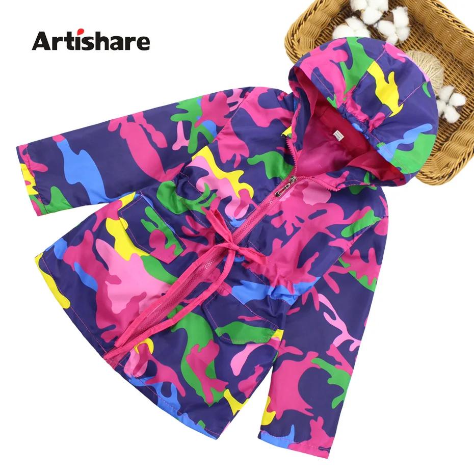 

Jacket For Girls Camouflage Waterproof Girls Windbreaker Autumn Children Outerwear & Coats Teenage Girls Clothes 8 10 12 13 Year