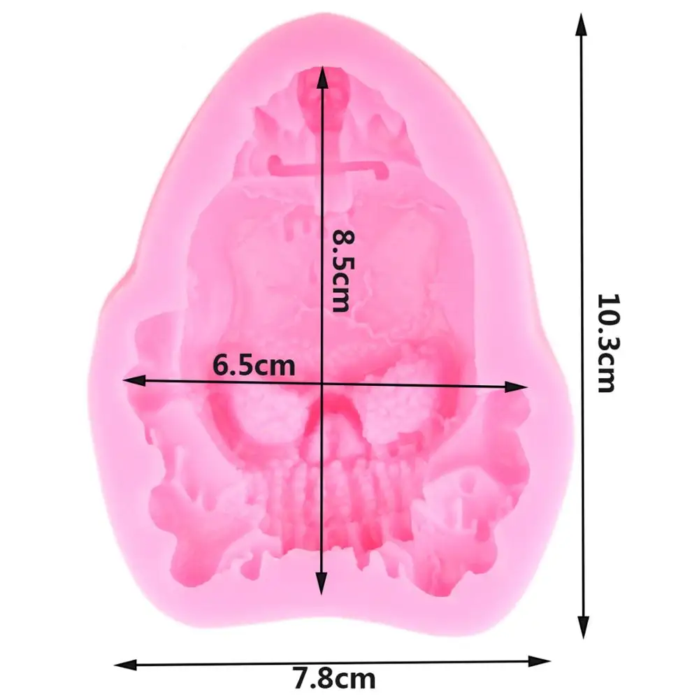 3D Череп Змея силиконовые формы смолы глины Мыло Свеча Плесень Хэллоуин помадка украшения торта инструмент конфеты форма для шоколадной мастики