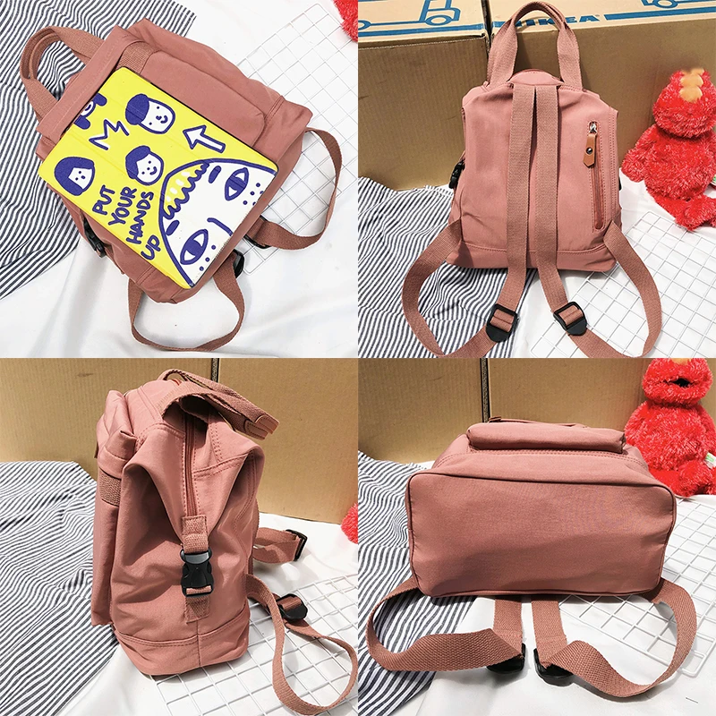 Cute Student Waterproof Backpack Female Women Vintage School Bag Girl ladies Nylon Backpack Long handle Book Bag Fashion Teenage