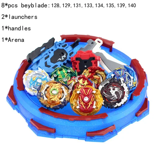 Hot Set Arena Launchers Beyblade starter Bey Blade blades metal burst bayblade stater set high performance battling top - Color: 8 Pcs - B