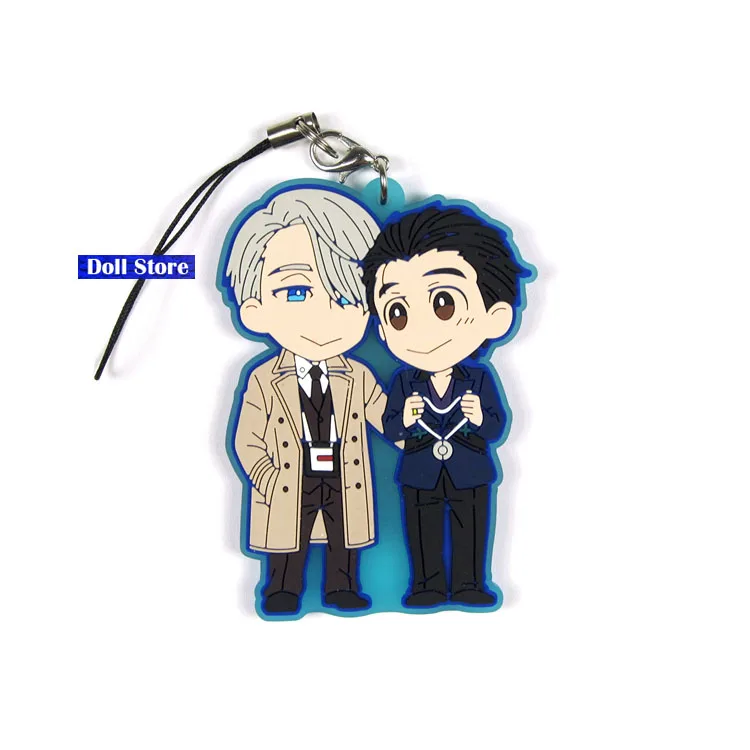 YURI ON ICE аниме брелок Nikiforov Katsuki Otabek Yuuri Plisetsky резиновый ремень/рандомные Подвески
