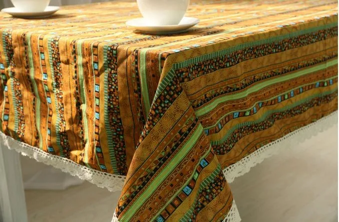 Стильная скатерть в богемном стиле с кружевом в Юго-Восточной Азии с мозаичным рисунком, многофункциональная прямоугольная скатерть для стола, ZB-22