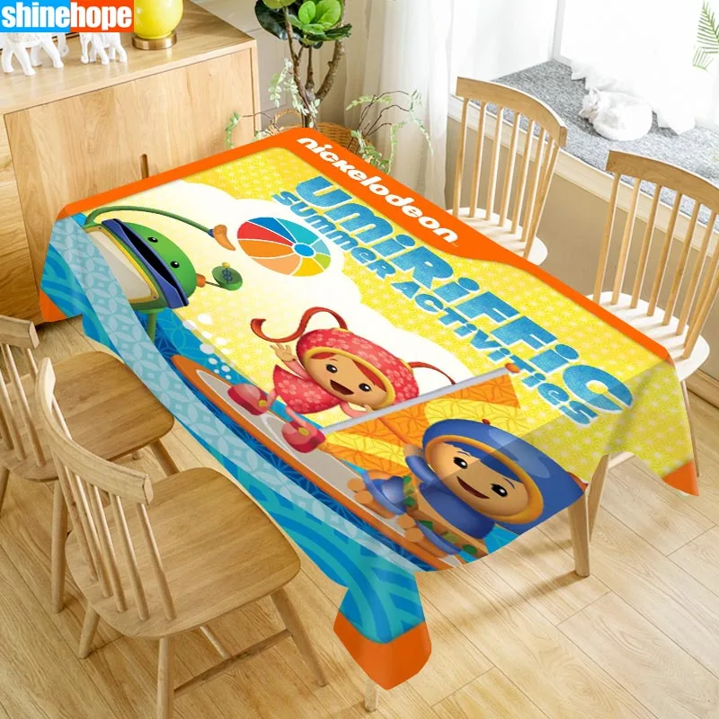 

Customize Tablecloth Team Umizoomi Oxford Cloth Dust-proof Rectangular Table Cover For Party Home Decor 100X140cm140x250cm